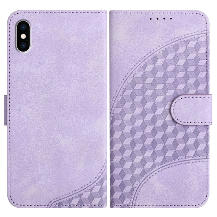 YX0060 Elephant Head Embossed Phone Leather Case with Lanyard, For iPhone XS / X, For iPhone XR, For iPhone XS Max
