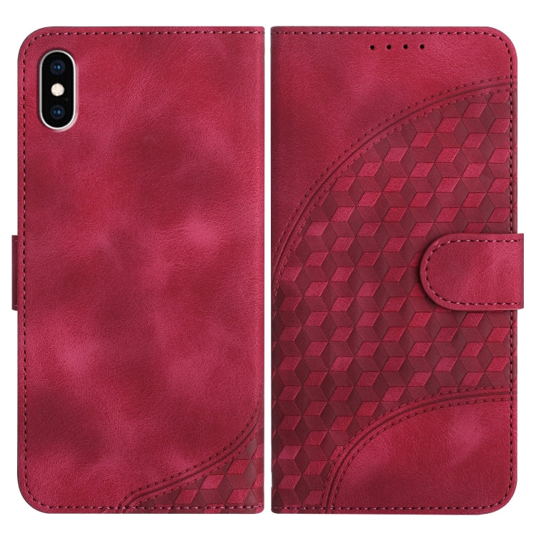 YX0060 Elephant Head Embossed Phone Leather Case with Lanyard, For iPhone XS / X, For iPhone XR, For iPhone XS Max