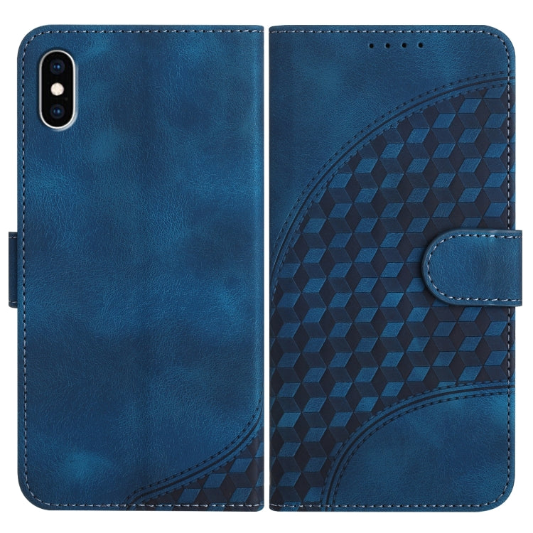 YX0060 Elephant Head Embossed Phone Leather Case with Lanyard, For iPhone XS / X, For iPhone XR, For iPhone XS Max