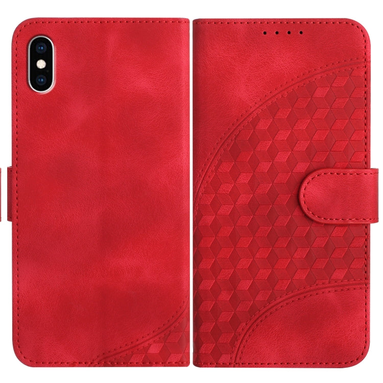 YX0060 Elephant Head Embossed Phone Leather Case with Lanyard, For iPhone XS / X, For iPhone XR, For iPhone XS Max