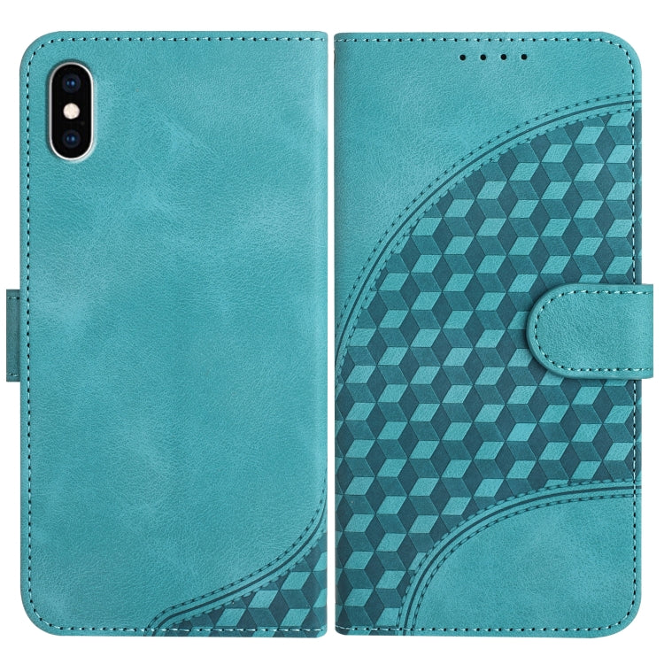 YX0060 Elephant Head Embossed Phone Leather Case with Lanyard, For iPhone XS / X, For iPhone XR, For iPhone XS Max