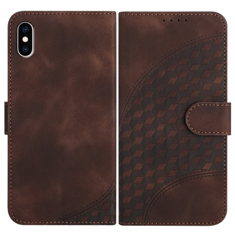 YX0060 Elephant Head Embossed Phone Leather Case with Lanyard, For iPhone XS / X, For iPhone XR, For iPhone XS Max