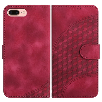 YX0060 Elephant Head Embossed Phone Leather Case with Lanyard, For iPhone XS Max, For iPhone 8 Plus / 7 Plus