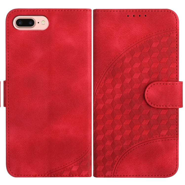 YX0060 Elephant Head Embossed Phone Leather Case with Lanyard, For iPhone 8 Plus / 7 Plus