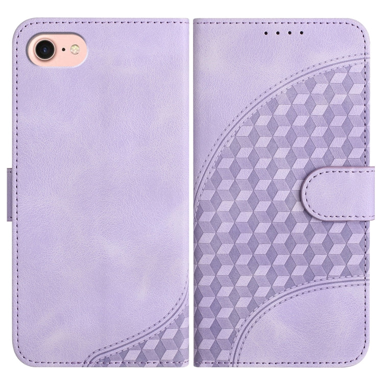 YX0060 Elephant Head Embossed Phone Leather Case with Lanyard, For iPhone 14 Pro Max, For iPhone SE 2022/SE 2020/6/7/8, For iPhone 13 Pro Max