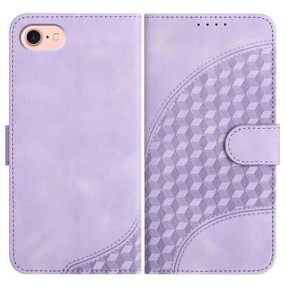 YX0060 جراب هاتف جلدي منقوش برأس فيل مع حبل، مناسب لأجهزة iPhone 15 وiPhone 14 Plus وiPhone 14 وiPhone 14 Pro وiPhone 14 Pro Max وiPhone SE 2022/SE 2020/6/7/8