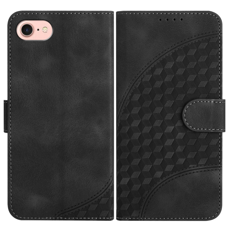 YX0060 Elephant Head Embossed Phone Leather Case with Lanyard, For iPhone 14 Pro Max, For iPhone SE 2022/SE 2020/6/7/8, For iPhone 13 Pro Max