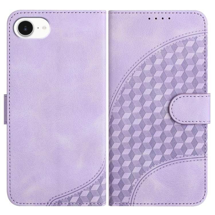 YX0060 Elephant Head Embossed Phone Leather Case with Lanyard, For iPhone 16, iPhone 16e, For iPhone 15 Pro Max