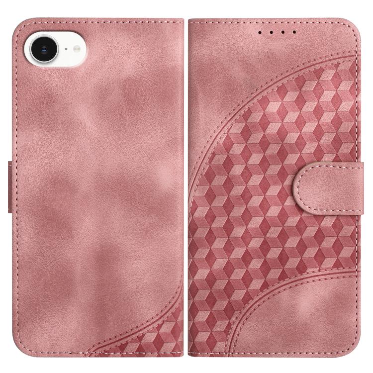 YX0060 Elephant Head Embossed Phone Leather Case with Lanyard, For iPhone 16, iPhone 16e, For iPhone 15 Pro Max