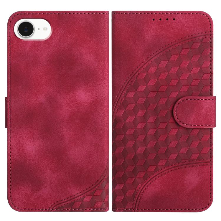 YX0060 Elephant Head Embossed Phone Leather Case with Lanyard, For iPhone 16, iPhone 16e, For iPhone 15 Pro Max