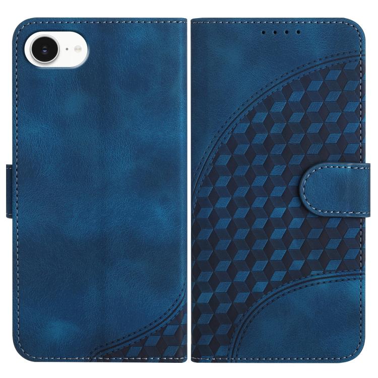 YX0060 Elephant Head Embossed Phone Leather Case with Lanyard, For iPhone 16, iPhone 16e, For iPhone 15 Pro Max