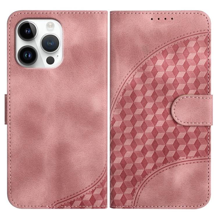 YX0060 Elephant Head Embossed Phone Leather Case with Lanyard, For iPhone 16 Pro Max, For iPhone 16 Pro, For iPhone 16 Plus