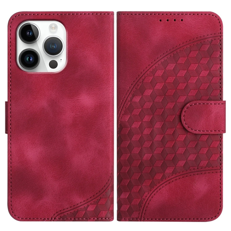 YX0060 Elephant Head Embossed Phone Leather Case with Lanyard, For iPhone 16 Pro Max, For iPhone 16 Pro, For iPhone 16 Plus