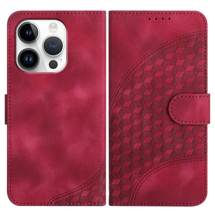 YX0060 Elephant Head Embossed Phone Leather Case with Lanyard, For iPhone 16 Pro Max, For iPhone 16 Pro, For iPhone 16 Plus