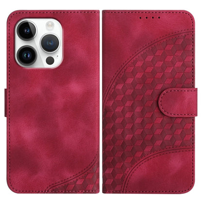 جراب هاتف جلدي منقوش برأس فيل YX0060 مع حبل، مناسب لأجهزة iPhone 16 Pro وiPhone 16 Plus وiPhone 16 وiPhone 15 Pro Max وiPhone 15 Pro وiPhone 15 Plus