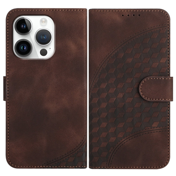 YX0060 Elephant Head Embossed Phone Leather Case with Lanyard, For iPhone 16 Pro Max, For iPhone 16 Pro, For iPhone 16 Plus