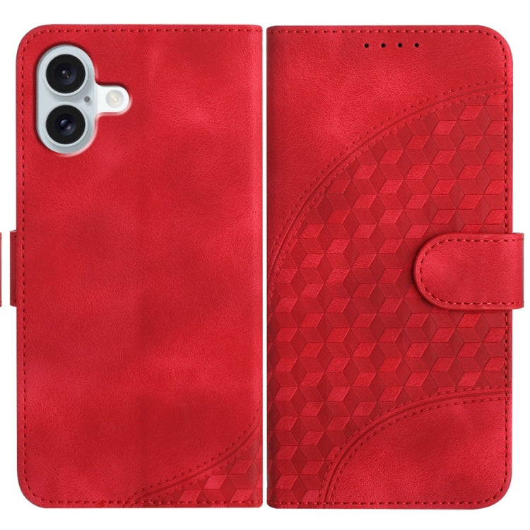 YX0060 Elephant Head Embossed Phone Leather Case with Lanyard, For iPhone 16 Pro Max, For iPhone 16 Pro, For iPhone 16 Plus