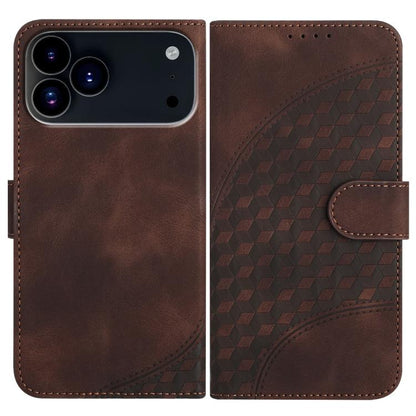 جراب هاتف جلدي منقوش برأس فيل YX0060 مع حبل، مناسب لأجهزة iPhone 17 Pro Max وiPhone 17 Pro وiPhone 17 وiPhone 17 Air وiPhone 16e وiPhone 16 Pro Max
