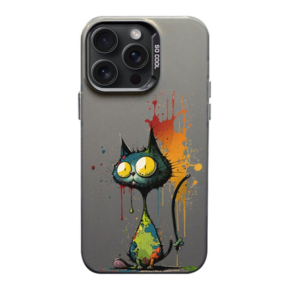Color Ink Frosted PC+TPU Phone Case, For iPhone 15 Pro Max, For iPhone 15 Pro, For iPhone 15 Plus