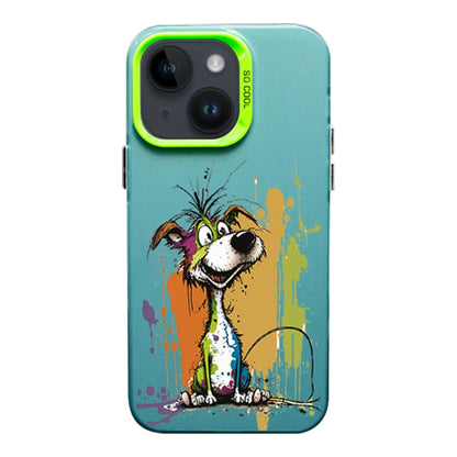 Color Ink Frosted PC+TPU Phone Case, For iPhone 15, For iPhone 14 Plus, For iPhone 14