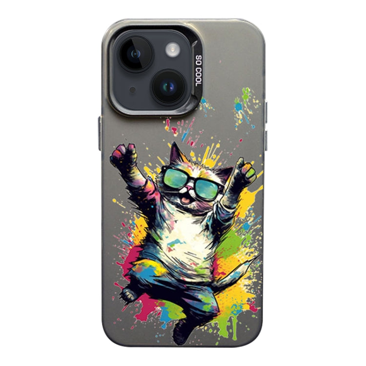 Color Ink Frosted PC+TPU Phone Case, For iPhone 15, For iPhone 14 Plus, For iPhone 14