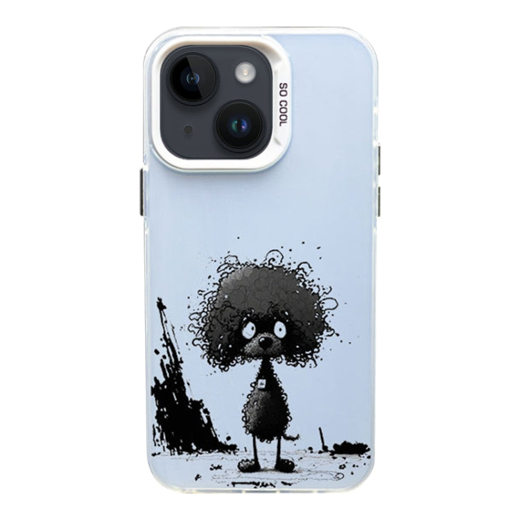Color Ink Frosted PC+TPU Phone Case, For iPhone 15, For iPhone 14 Plus, For iPhone 14