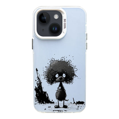 Color Ink Frosted PC+TPU Phone Case, For iPhone 15, For iPhone 14 Plus, For iPhone 14