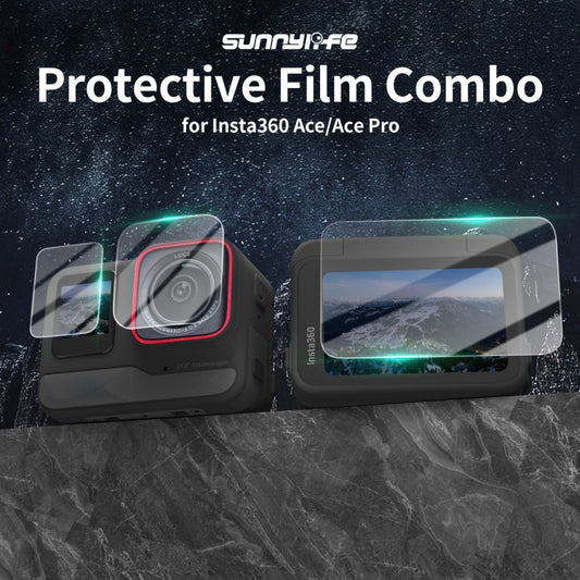 Sunnylife 3 in 1 Rear & Front Screen Lens Explosion proof Film, For Insta360 Ace Pro, For Insta360 Ace