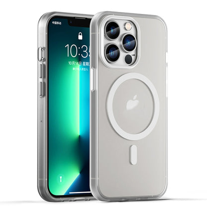 جراب هاتف MagSafe Frosted شفاف من مادة TPU + PC بتغطية كاملة، لهاتف iPhone 13 Pro Max، لهاتف iPhone 13 Pro، لهاتف iPhone 13، لهاتف iPhone 12، لهاتف iPhone 12 Pro Max