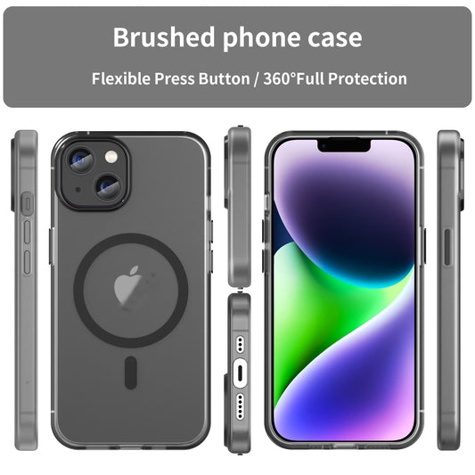 MagSafe Frosted Translucent TPU + PC Full Coverage Phone Case, For iPhone 16 Plus, For iPhone 16