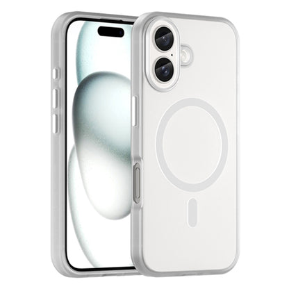 جراب هاتف MagSafe Frosted شفاف من مادة TPU + PC بتغطية كاملة، مناسب لأجهزة iPhone 16 وiPhone 15 Pro Max وiPhone 15 Pro وiPhone 15 Plus وiPhone 15