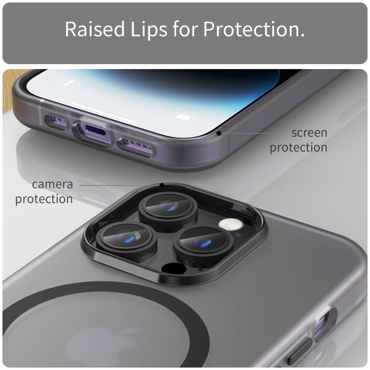 MagSafe Frosted Translucent TPU + PC Full Coverage Phone Case, For iPhone 16 Pro Max, For iPhone 16 Pro