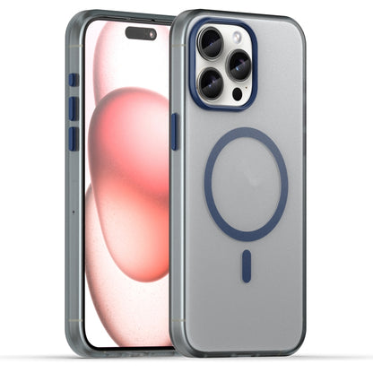 جراب هاتف MagSafe Frosted شفاف من مادة TPU + PC بتغطية كاملة، مناسب لأجهزة iPhone 16 وiPhone 15 Pro Max وiPhone 15 Pro وiPhone 15 Plus وiPhone 15