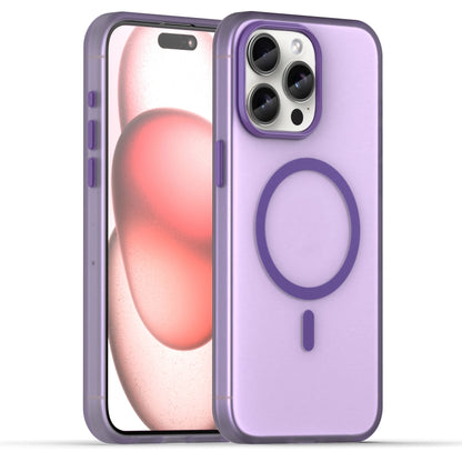 جراب هاتف MagSafe Frosted شفاف من مادة TPU + PC بتغطية كاملة، مناسب لأجهزة iPhone 16 وiPhone 15 Pro Max وiPhone 15 Pro وiPhone 15 Plus وiPhone 15