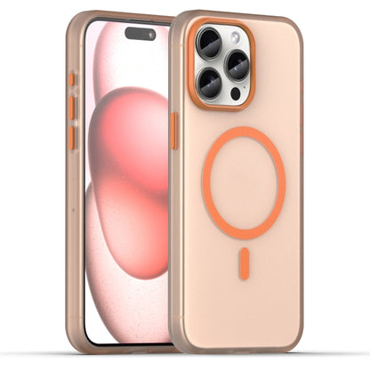 جراب هاتف MagSafe Frosted شفاف من مادة TPU + PC بتغطية كاملة، مناسب لأجهزة iPhone 16 وiPhone 15 Pro Max وiPhone 15 Pro وiPhone 15 Plus وiPhone 15