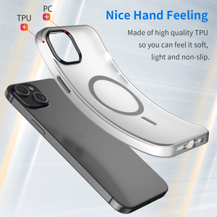 جراب هاتف MagSafe Frosted شفاف من مادة TPU + PC بتغطية كاملة، مناسب لأجهزة iPhone 14 Plus وiPhone 14 وiPhone 14 Pro وiPhone 14 Pro Max وiPhone SE 2022 / 2020 / 8