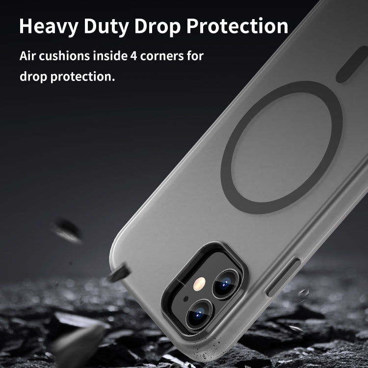 جراب هاتف MagSafe Frosted شفاف من مادة TPU + PC بتغطية كاملة، لهاتف iPhone 12 Pro، وiPhone 11 Pro Max، وiPhone 11، وiPhone 11 Pro