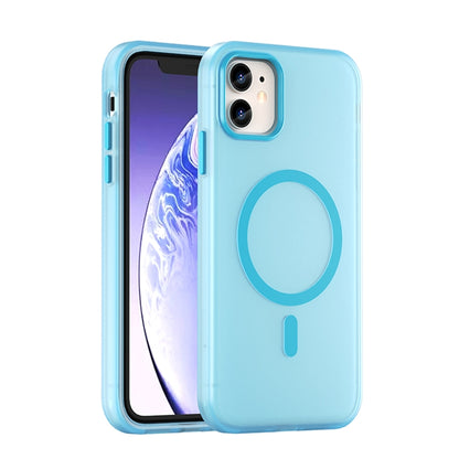 جراب هاتف MagSafe Frosted شفاف من مادة TPU + PC بتغطية كاملة، لهاتف iPhone 12 Pro، وiPhone 11 Pro Max، وiPhone 11، وiPhone 11 Pro