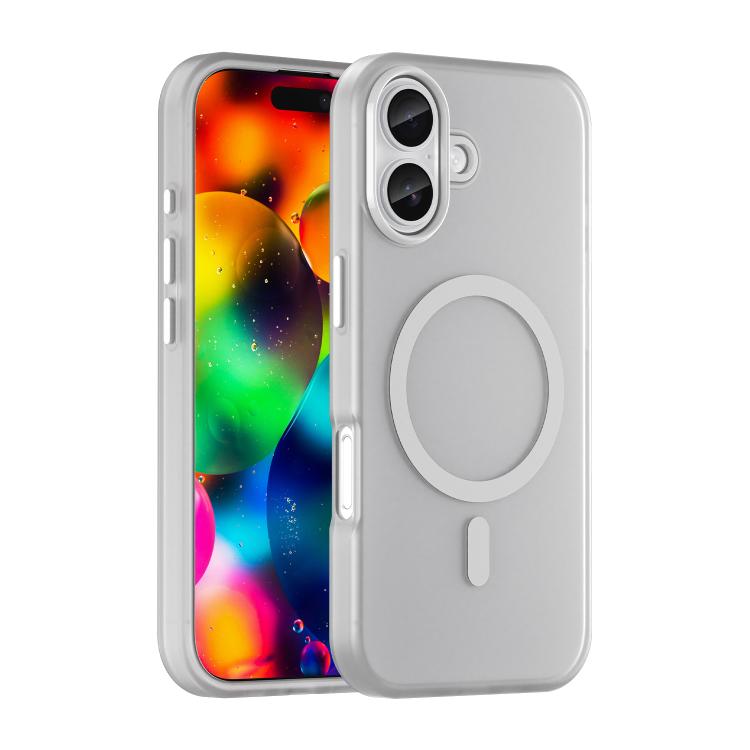 جراب هاتف MagSafe Frosted شفاف من مادة TPU + PC بتغطية كاملة، مناسب لأجهزة iPhone 17 وiPhone 16e وiPhone 16 Pro Max وiPhone 16 Pro وiPhone 16 Plus