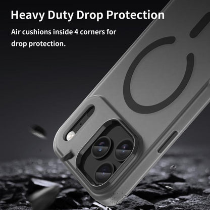 جراب هاتف MagSafe Frosted شفاف من مادة TPU + PC بتغطية كاملة، مناسب لأجهزة iPhone 17 وiPhone 16e وiPhone 16 Pro Max وiPhone 16 Pro وiPhone 16 Plus