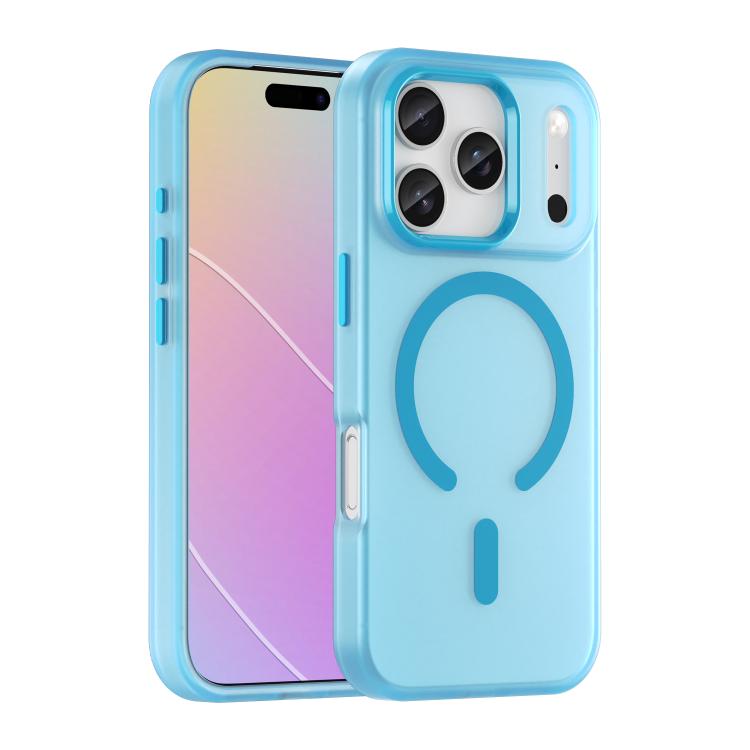 جراب هاتف MagSafe Frosted شفاف من مادة TPU + PC بتغطية كاملة، مناسب لأجهزة iPhone 17 وiPhone 16e وiPhone 16 Pro Max وiPhone 16 Pro وiPhone 16 Plus