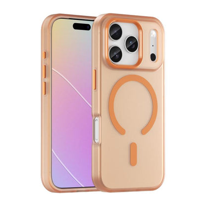 جراب هاتف MagSafe Frosted شفاف من مادة TPU + PC بتغطية كاملة، مناسب لأجهزة iPhone 17 وiPhone 16e وiPhone 16 Pro Max وiPhone 16 Pro وiPhone 16 Plus