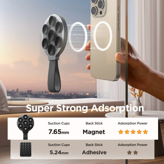 JOYROOM JR-ZS393 Suction Cup Magnetic Phone Holder, JR-ZS393 (Black), JR-ZS393 (Black Orange), JR-ZS393 (White Orange)