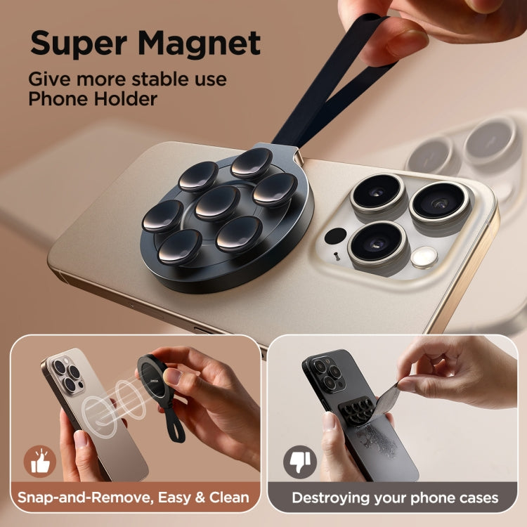 JOYROOM JR-ZS393 Suction Cup Magnetic Phone Holder, JR-ZS393 (Black), JR-ZS393 (Black Orange), JR-ZS393 (White Orange)