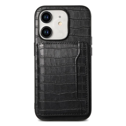 Crocodile Texture Card Bag Design Full Coverage Phone Case, For iPhone 13 Pro, For iPhone 13, For iPhone 12 Pro / 12, For iPhone 12 Pro Max, For iPhone 11 Pro Max, For iPhone 11, For iPhone 11 Pro