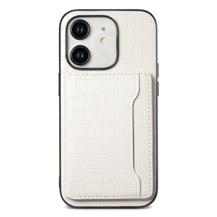 Crocodile Texture Card Bag Design Full Coverage Phone Case, For iPhone 13 Pro, For iPhone 13, For iPhone 12 Pro / 12, For iPhone 12 Pro Max, For iPhone 11 Pro Max, For iPhone 11, For iPhone 11 Pro