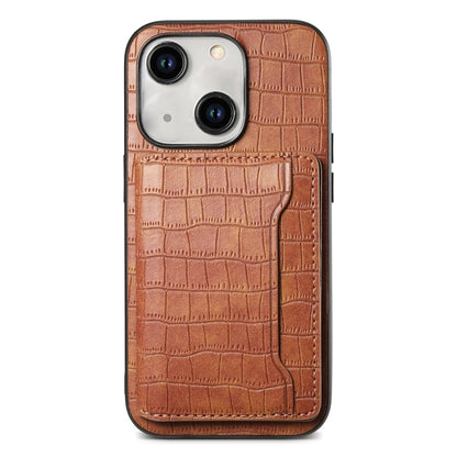 Crocodile Texture Card Bag Design Full Coverage Phone Case, For iPhone 13 Pro, For iPhone 13, For iPhone 12 Pro / 12, For iPhone 12 Pro Max, For iPhone 11 Pro Max, For iPhone 11, For iPhone 11 Pro
