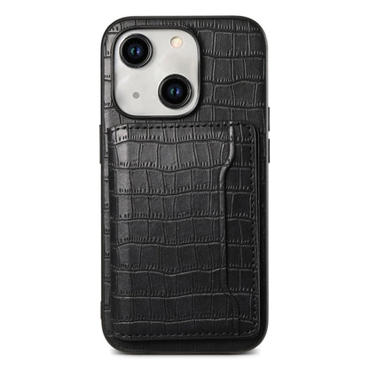 Crocodile Texture Card Bag Design Full Coverage Phone Case, For iPhone 13 Pro, For iPhone 13, For iPhone 12 Pro / 12, For iPhone 12 Pro Max, For iPhone 11 Pro Max, For iPhone 11, For iPhone 11 Pro