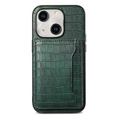 Crocodile Texture Card Bag Design Full Coverage Phone Case, For iPhone 13 Pro, For iPhone 13, For iPhone 12 Pro / 12, For iPhone 12 Pro Max, For iPhone 11 Pro Max, For iPhone 11, For iPhone 11 Pro