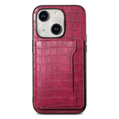 Crocodile Texture Card Bag Design Full Coverage Phone Case, For iPhone 13 Pro, For iPhone 13, For iPhone 12 Pro / 12, For iPhone 12 Pro Max, For iPhone 11 Pro Max, For iPhone 11, For iPhone 11 Pro